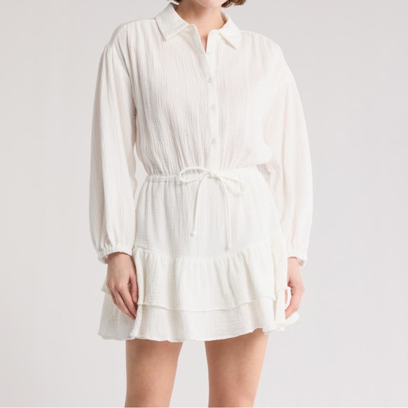 Lush Dresses & Skirts - New “LUSH” Elegant Cotton Muslin
Long Sleeve Shirtdress